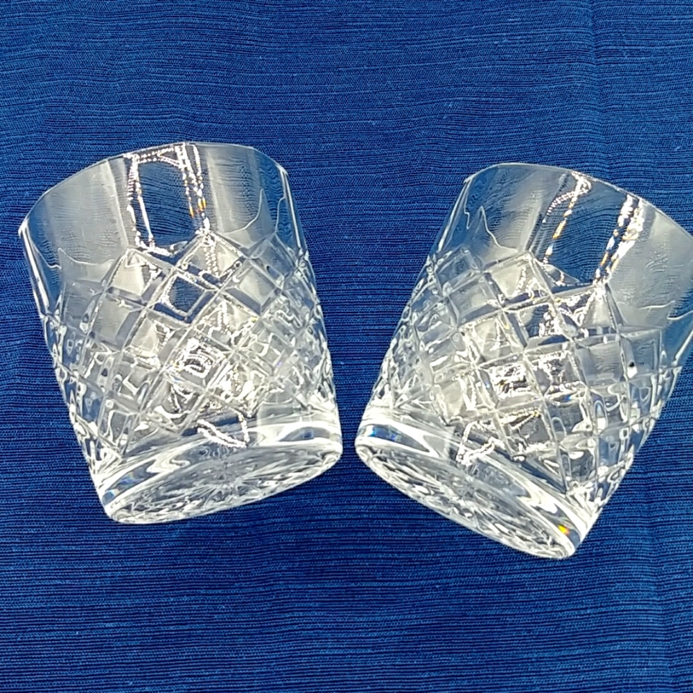 2 Highball Crystal Old Fashion Glasses